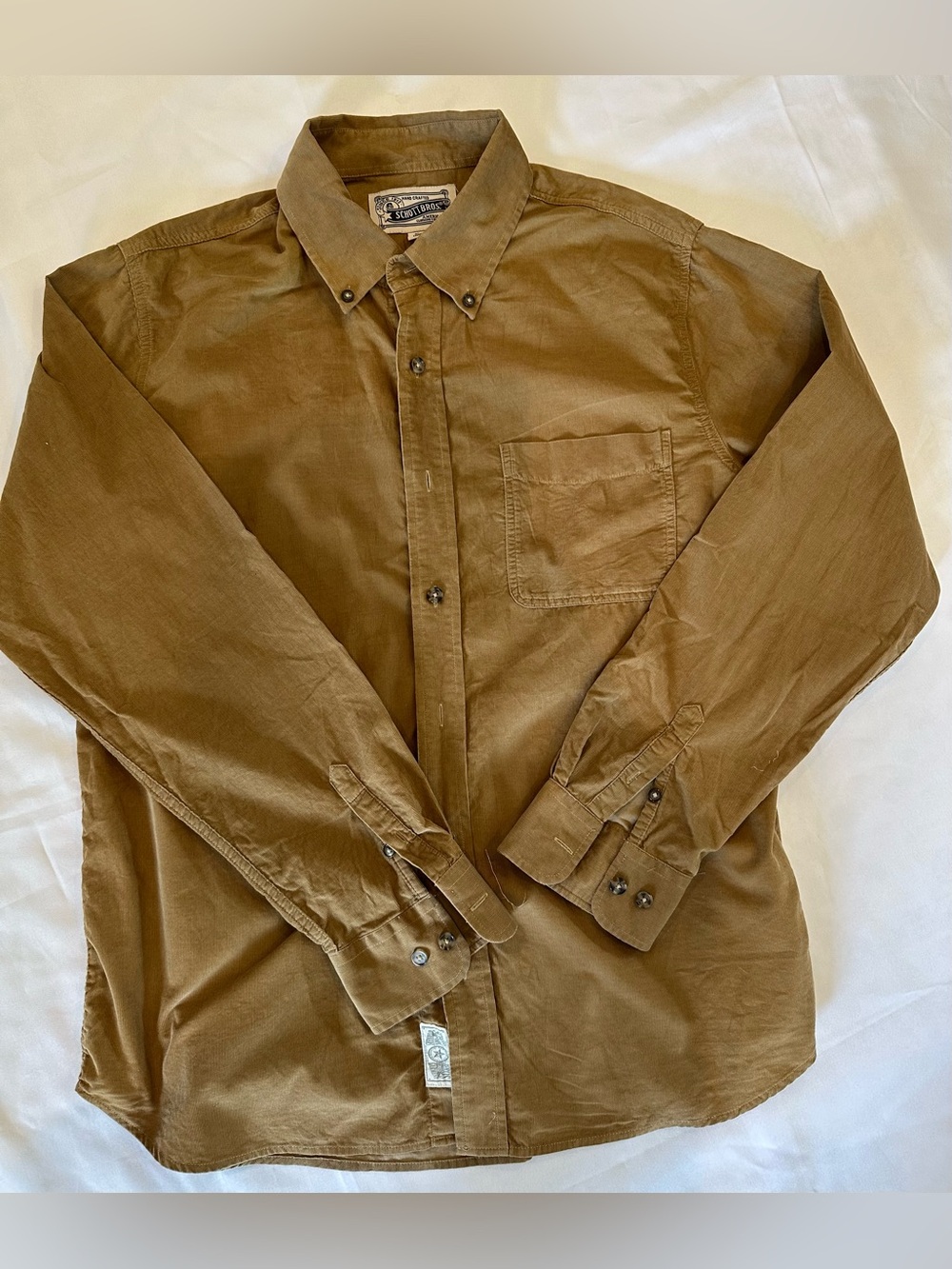 Vintage-Style Brown Button-Down Casual Shirt